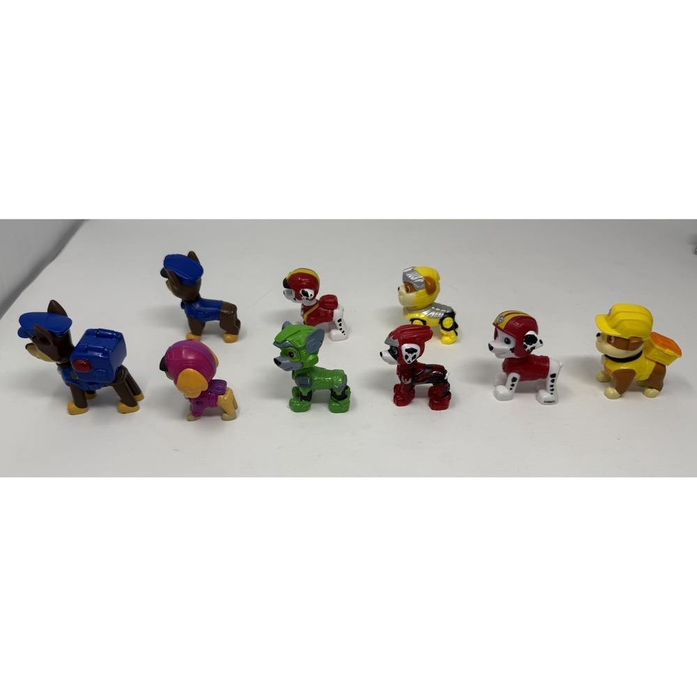Paw Patrol Toy Action Figures Spin Master Marshall Skye Rubble Chase Lot of 9 - Picture 4 of 4